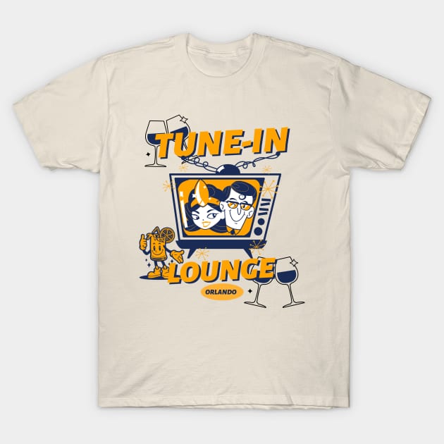 Tune-In Lounge Hollywood Studios Orlando Florida Bar T-Shirt by Joaddo